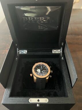 Salvatore Ferragamo Black Dial Watch with Rose Gold-Tone Case